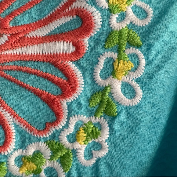 Lilly Pulitzer Embroidered Kirby Dress Sleeveless Zipper Front Shift Size 2 - Picture 12 of 12